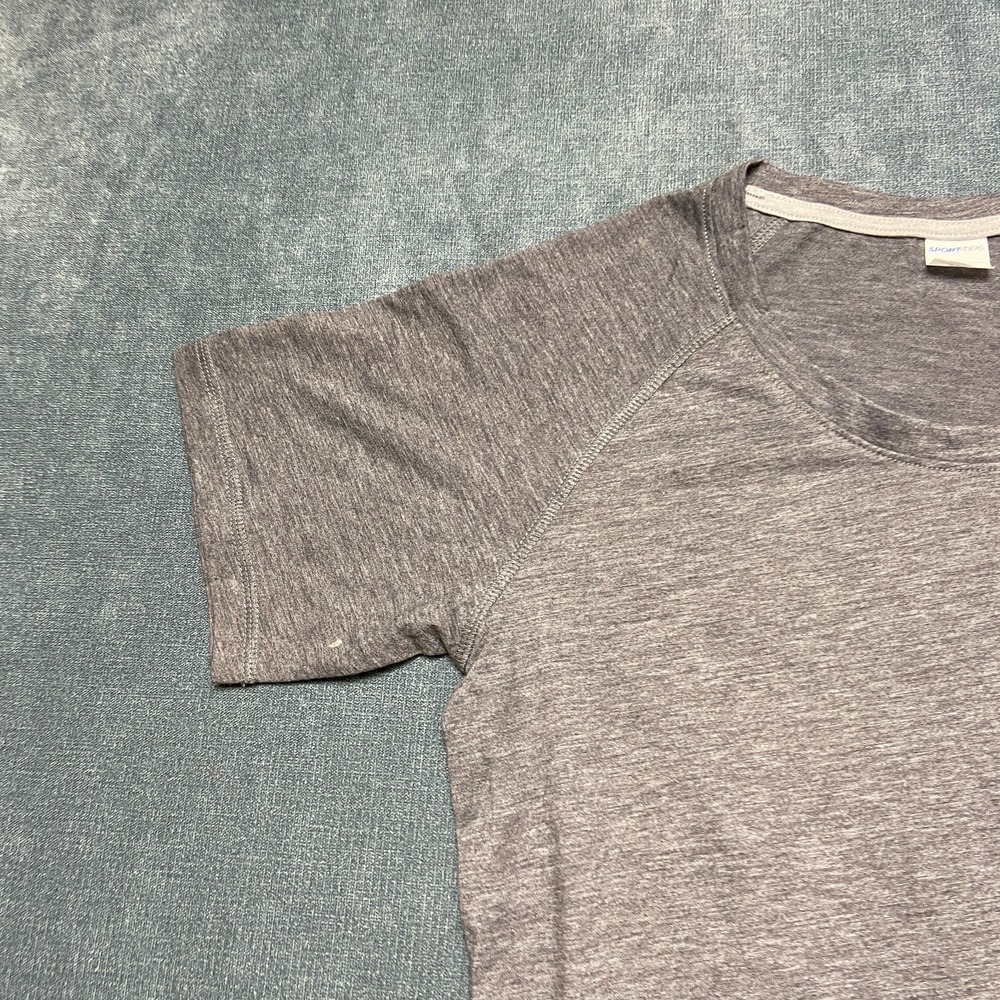 Sport Tek T Shirt Women Medium Heather Gray Raglan Sleeve Contrast Stitching Tee - Picture 5 of 14